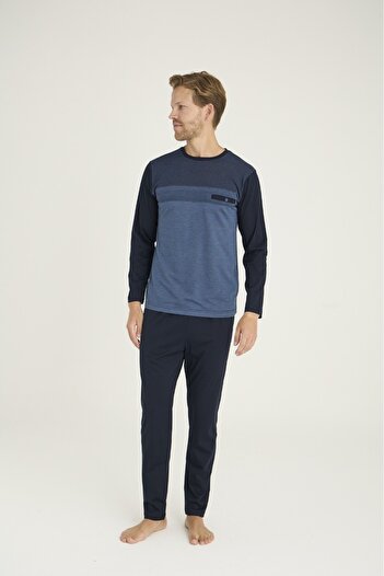 KLY Men's Cotton Long Sleeve Pajama Set