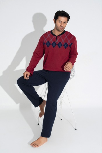 Ayans Pijama Two Thread (Thick) Men's Pajama Set
