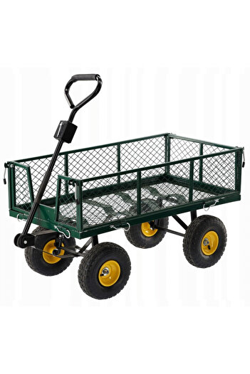 Selgot Garden Wheelbarrow Wagon, Metal Frame, Maximum Load 300 kg