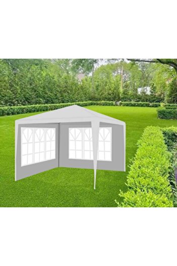 Selgot Garden Pavilion 3x3x2.5 m with 2 Side Walls, White