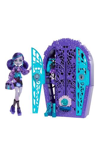 MONSTER HIGH Garden Mysteries Twyla with Reveal Closet & 19+ Tea Party Surprises like Clothes, Skull