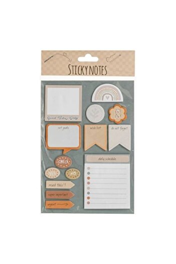 ANTBRO Set notite adezive Antbro® cu memo de diferite forme, 280 file, alb/portocaliu