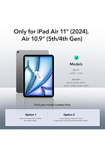erorex حافظة لجهاز iPad Air 11 بوصة M2 2024، iPad Air الجيل السادس/الخامس/الرابع 2024/2022