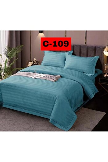 OEM Set bedding Damask Cotton Double Bed Turquoise
