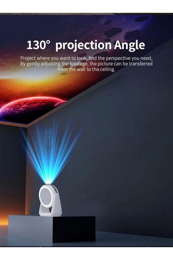 Generic Portable Pan-Tilt Projector with Battery Android System High Definition Home Mobile Phone Screen Pro