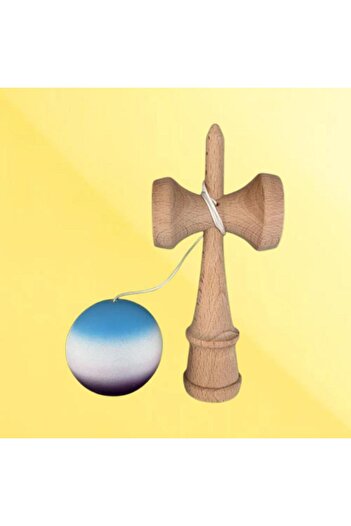 OEM Kendama grip cauciucat, Jucarie interactiva adulti si copii, albastru,alb, mov, 7 ani+
