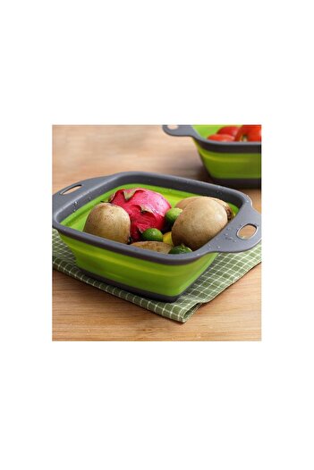 Doty Strecurătoare pliabilă din silicon, pentru fructe și legume, material durabil, 25x18 cm, pătrată