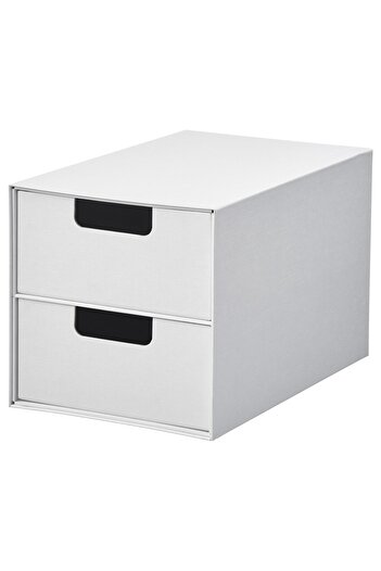 IKEA FJÄDERHARV Mini chest with 2 drawers, white, 16 x 25 cm