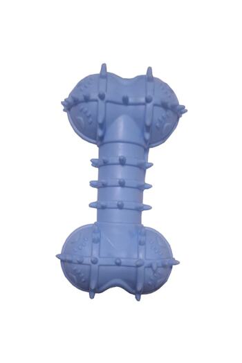 Vision XXI Rubber Bone with Large Spikes, Vision XXI, Blue, 12cm