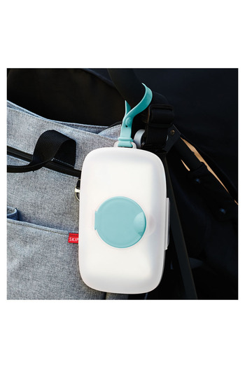 Skip Hop Grab & Go Baby Wipes Case, with Moisture Seal and Strap, Light Teal, 234152