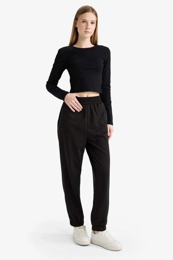 DeFacto X5391 Siyah Beli Lastikli Jogger Eşofman Altı