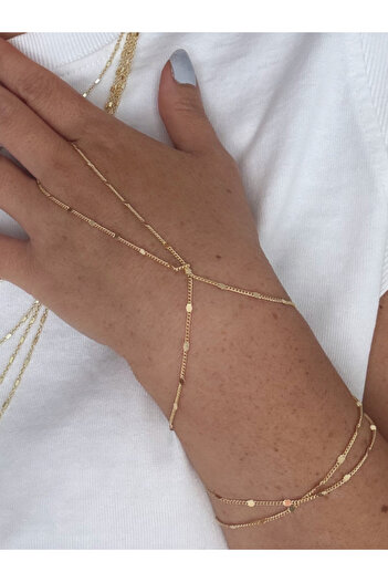 bijuxbymrv Ezme Tiny Beaded Chain Şahmeran Gold