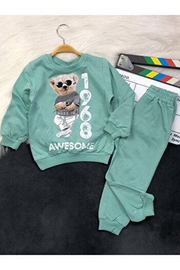 KGN GİYİM Boy's Top and Bottom Seasonal Tracksuit Set