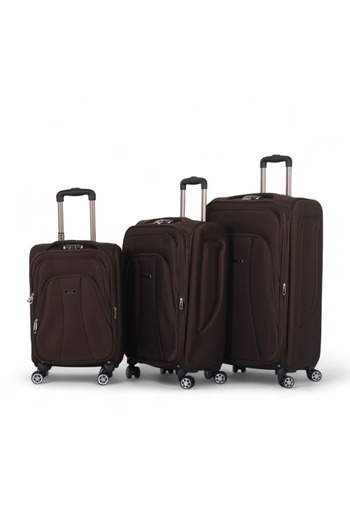 CAPATAN 3-piece canvas luggage set. The bags feature a practical design that's suitable for a variety of trips.