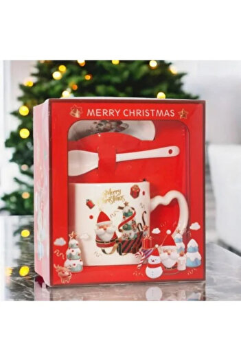JollyMag Set cana 400 ML, farfurie si lingura de Craciun, cadoul perfect de sarbatori