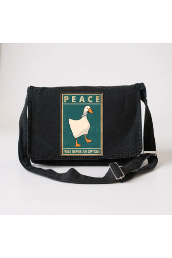DEEFWEAR Printed Denim Messenger Bag