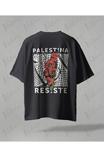 Nulivez Palestine Design Back Printed High Quality Compact Unisex Oversize T-Shirt