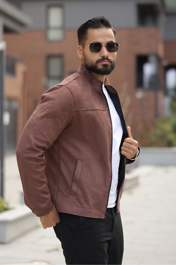 BASEL.CO Basic Spring Suede Jacket - Simple and Stylish Style