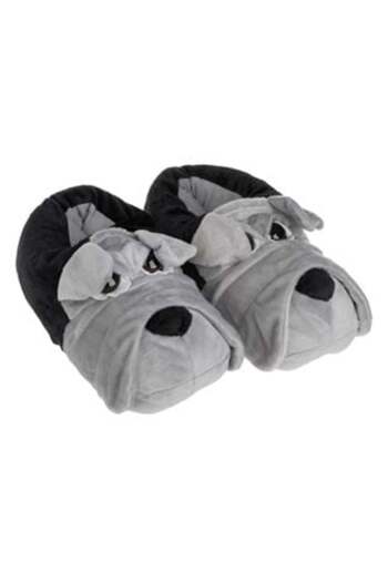 OEM Black Grey Bulldog 3D Men’s House Slippers