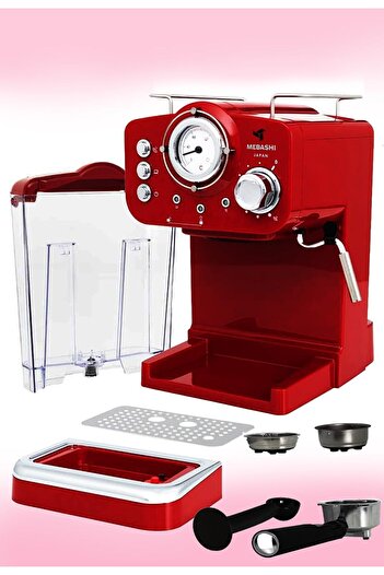 MEBASHI Espresso Coffee Machine - 20 Bar Pressure, 1.25L Capacity, with Aluminium Alloy Boiler and D