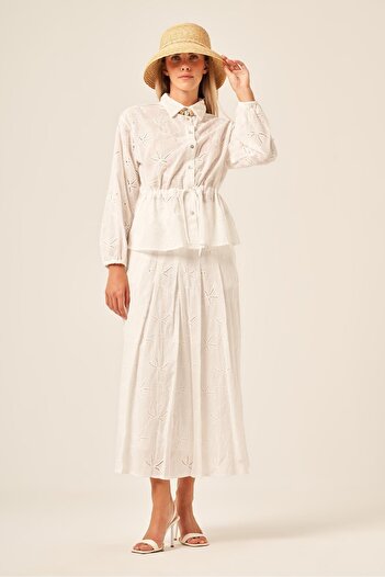 FTZ WOMEN Ftz Women's Brode Skirt Suit Leaf 31192