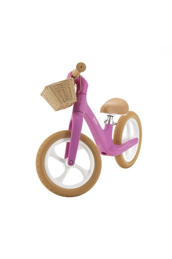 ADAMEX Pixie balance bike without pedals, basket, retro design, adjustable saddle, 2-6 years, EN71 tested