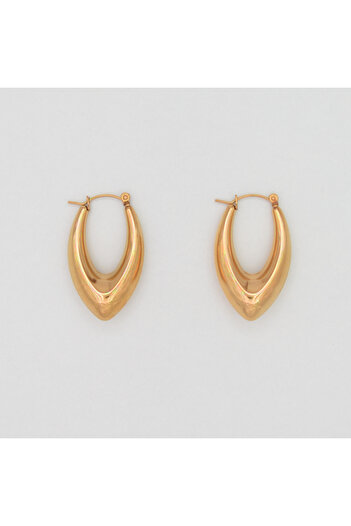 IMMACULATI Thickie - 18k gold plated stainless steel earrings, waterproof, hypoallergenic