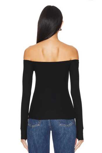 AFR CLOTHES Women's Double Layer Jersey Off-Shoulder Tie-Up Blouse