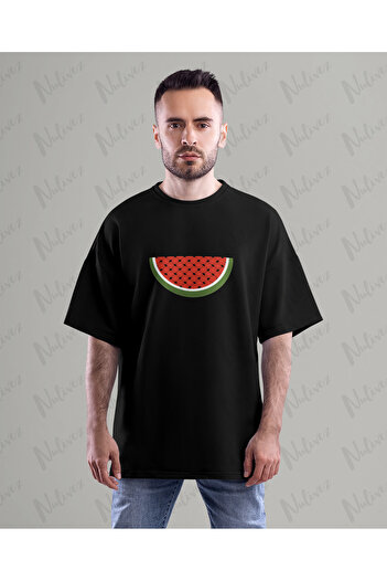 Nulivez Palestine Design Back Printed High Quality Compact Unisex Oversize T-Shirt