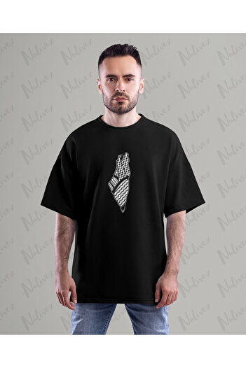 Nulivez Palestine Design Back Printed High Quality Compact Unisex Oversize T-Shirt