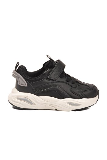 WALKWAY Black-White Seasonal Lightweight Flexible Children's Sports Shoes Cool Toti P