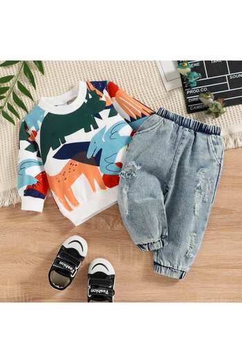 OEM Baby boy outfit with dinosaur print