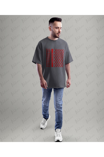 Nulivez Palestine Design Printed High Quality Compact Unisex Oversize T-Shirt