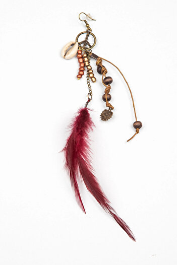 Lila Rosa Authentic Bird Feather Single Earrings