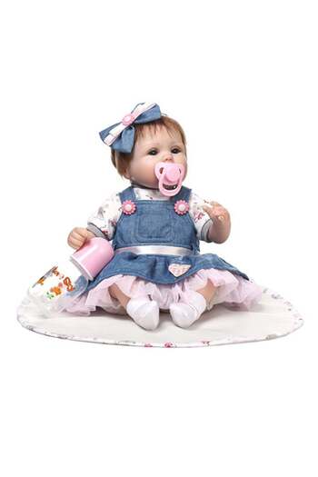 NPK Reborn Silica Gel Baby Doll 16Inch 100% Handmade Craftwork With Hand Painting