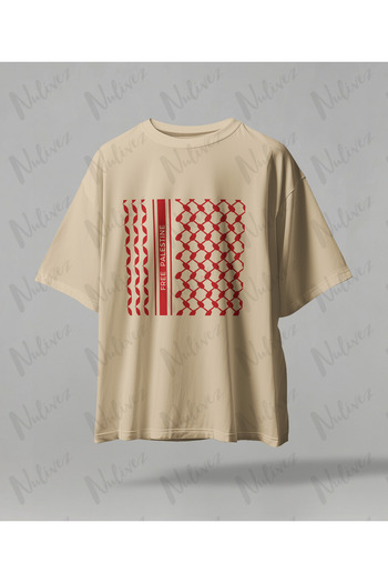 Nulivez Palestine Design Printed High Quality Compact Unisex Oversize T-Shirt