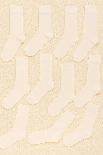 QKK Men's 12-Piece Plain Men's Cotton Socks Set