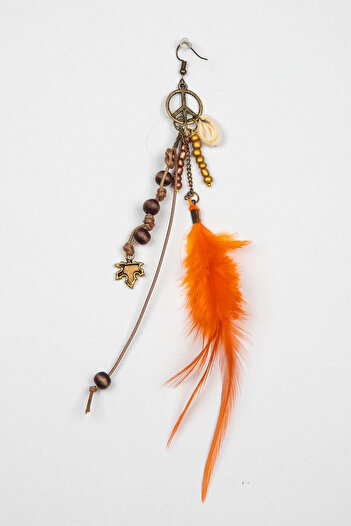 Lila Rosa Authentic Bird Feather Single Earrings