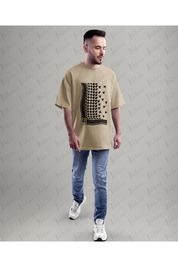 Nulivez Palestine Design Printed High Quality Compact Unisex Oversize T-Shirt
