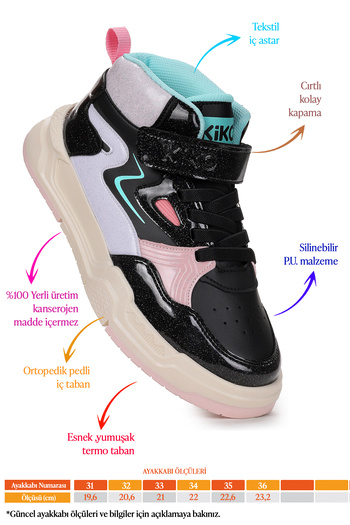 Kiko Kids Hayka-3 Velcro Girls' Sports Shoes