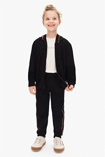nk kids Girl's Zippered Cardigan Black 39500
