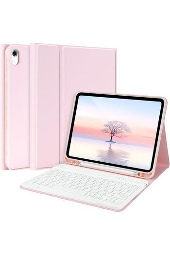 HYX iPad 10th Generation Case with Keyboard (10.9", 2022), Detachable - Pencil Holder - Flip Stand C