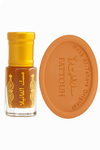 MUSK AL TAHARA Vanilla Musk Body Soap 50Gr + Vanilla Musk 6ml