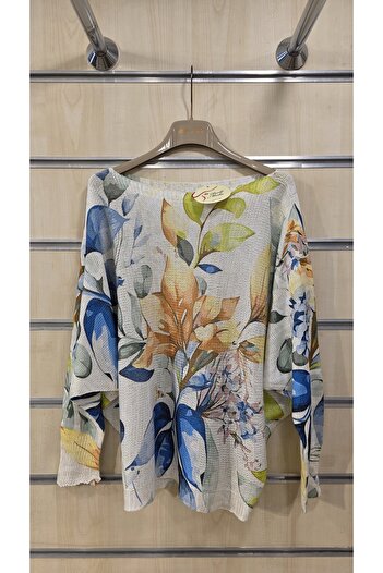 Park Moda Mercerized Blouse Mixed Floral Pattern