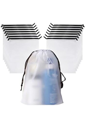 NEXIFY 15-Piece Shoe Storage Bags - White, EVA Material, Drawstring Closure, Waterproof, Space Savi