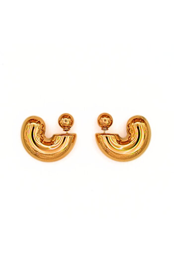 IMMACULATI Biggie - 18k gold plated stainless steel earrings, waterproof, hypoallergenic