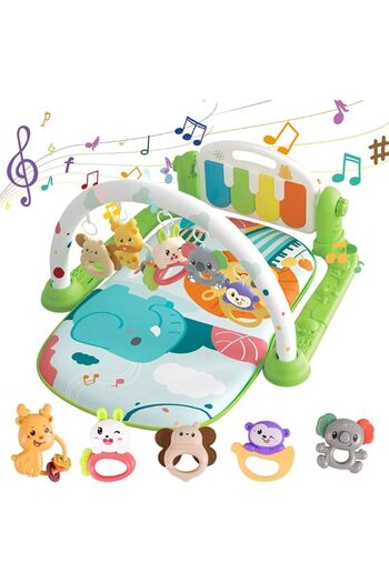 NEXIFY Play Mats for Baby Gyms, Kick and Play Piano Gym Mats, Detachable Tummy Time Mat with Music