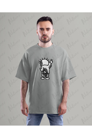 Nulivez Palestine Design Back Printed High Quality Compact Unisex Oversize T-Shirt