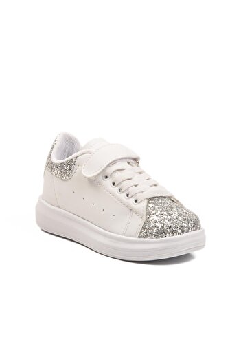 WALKWAY 2540-K P White Glitter Children's Sports Shoes