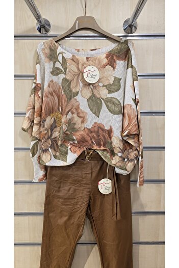 Park Moda Mercerized Blouse Mixed Floral Pattern
